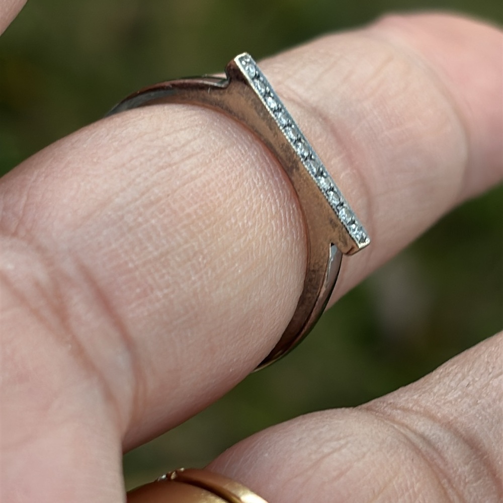 Dana Rebecca Designs 14k Gold Diamond Bar Ring ✨SOLD✨ - Picture 4 of 14